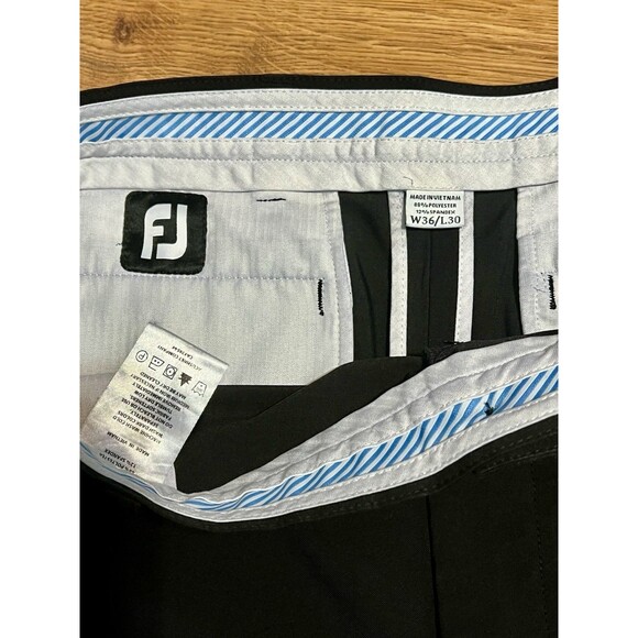 Footjoy Golf Pants Men's Size 36x30 (27) Black Stretch Cooling Tech READ DESC - Picture 5 of 10
